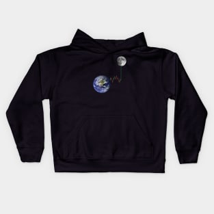 To the moon! Kids Hoodie